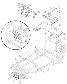 Frame And Bumper Diagram and Parts List for 467 4X4-1B027G-1B028G-37ACD710-After Cub Cadet Lawn Tractor Accessories